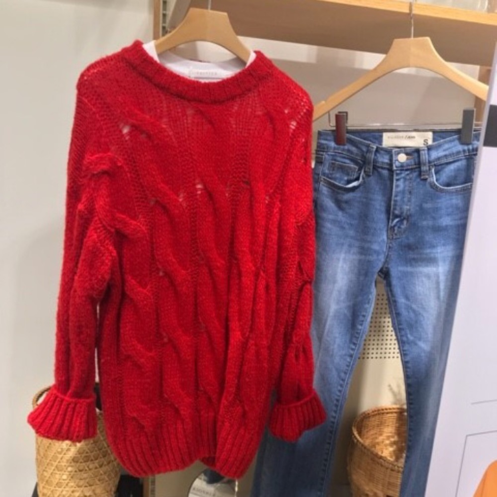 Wool Sweater (Red, Pink, and Blue color)